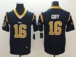Rams #16 Jared Goff Navy Vapor Untouchable Limited Stitched Jersey