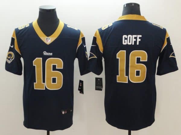 Rams #16 Jared Goff Navy Vapor Untouchable Limited Stitched Jersey