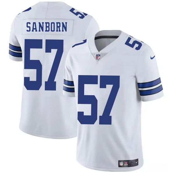 Dallas Cowboys #57 Jack Sanborn White 2025 Vapor Untouchable Limited Stitched Jersey