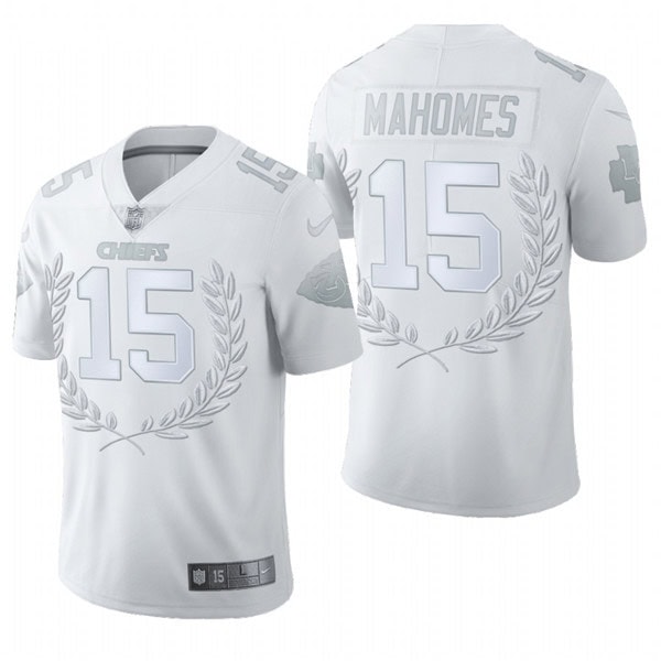 Kansas City Chiefs #15 Patrick Mahomes White Stitched Jersey