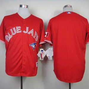 Blue Jays Blank Red Canada Day Stitched Jersey