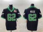 Philadelphia Eagles #62 Jason Kelce Black 2025 Super Bowl LIX Patch F.U.S.E. Vapor Untouchable Limited Stitched Jersey