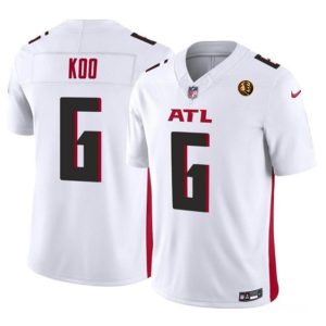 Atlanta Falcons #6 Younghoe Koo White 2023 F.U.S.E. With John Madden Patch Vapor Limited Stitched Jersey