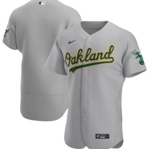 Oakland Athletics Blank Grey Flex Base StitchedJersey