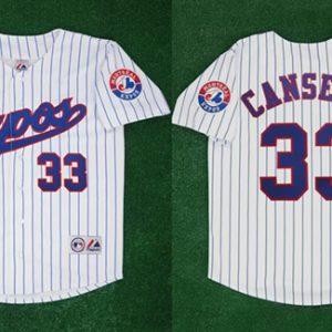 Montreal Expos Customized White Team Patch Stitched Jersey