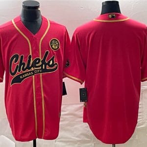 Kansas City Chiefs Blank Red Gold Cool Base Stitched Jersey