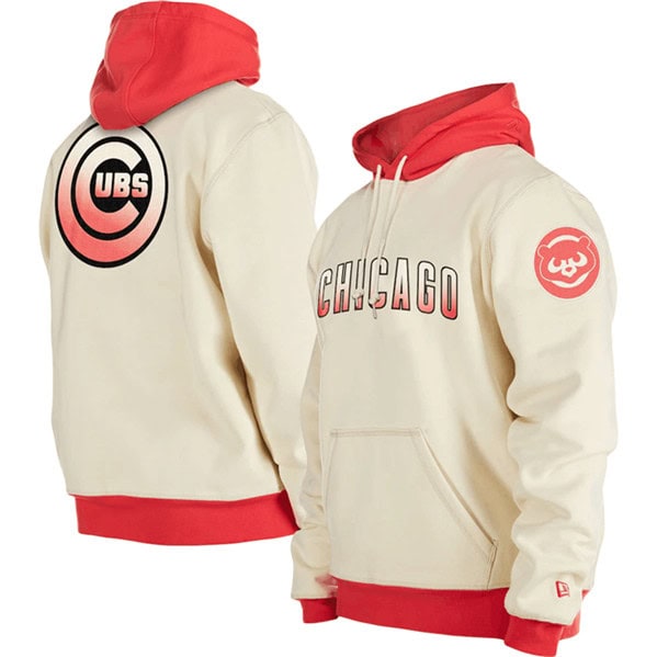 Chicago Cubs White Color Pack Team Front Back Pullover Hoodie