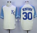 Royals #30 Yordano Ventura Cream Exclusive Vintage Stitched Jersey