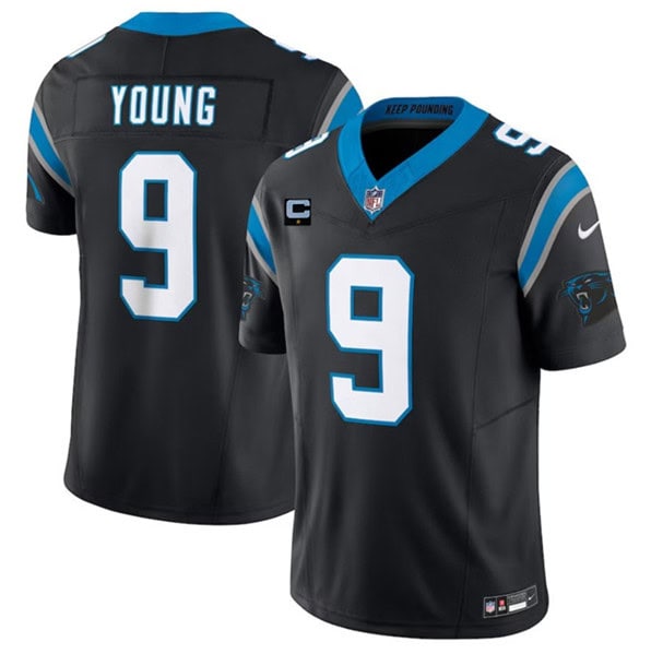 Carolina Panthers #9 Bryce Young Black 2023 F.U.S.E. With 1-Star C Patch Vapor Untouchable Stitched Jersey