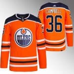 Edmonton Oilers #36 Jack Campbell Orange Stitched Jersey