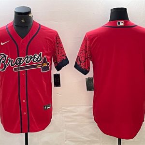Atlanta Braves Blank Red City Connect Cool Base Stitched Jersey