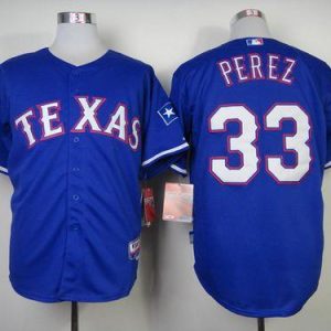 Rangers #33 Martin Perez Blue Cool Base Stitched Jersey