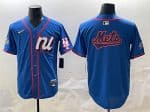 National League New York Mets Team Big Logo Blue 2025 All-Star Edition Limited Stitched Jersey