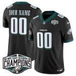 Philadelphia Eagles Custom Black 2024 New NFC East Champions F.U.S.E. Vapor Untouchable Limited Stitched Jersey