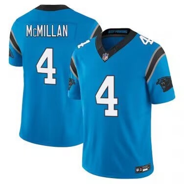 Carolina Panthers #4 Tetairoa McMillan Blue Limited Stitched Jersey