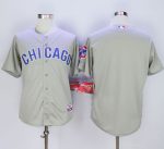 Cubs Blank Grey Road Cool Base Stitched Jersey