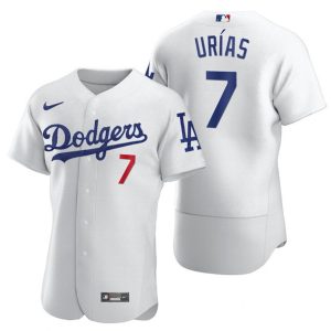 Los Angeles Dodgers White #7 Julio Urias Flex Base Stitched Jersey
