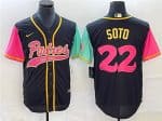 San Diego Padres #22 Juan Soto Black Cool Base Stitched Jersey