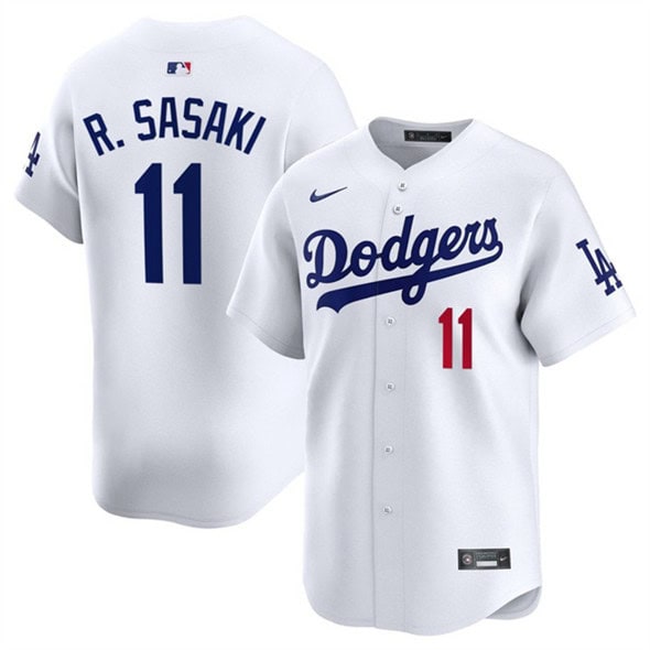 Los Angeles Dodgers #11 Roki Sasaki White 2025 Home Limited Stitched Jersey