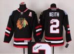 Blackhawks #2 Duncan Keith Black Autographed Stitched Jersey