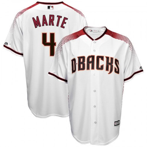 Arizona Diamondbacks #4 Ketel Marte Cool Base White Jersey