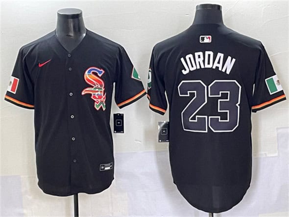 Chicago White Sox #23 Michael Jordan Black Mexico Limited Stitched Jersey