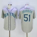 Mariners #51 Randy Johnson Grey New Cool Base Stitched Jersey