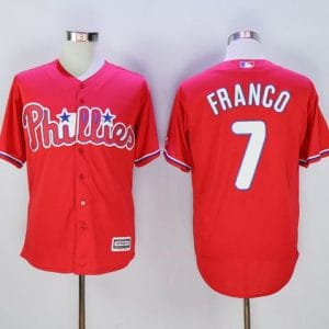 Phillies #7 Maikel Franco Red New Cool Base Stitched Jersey