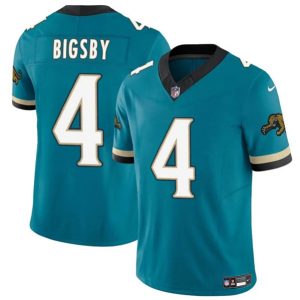 Jacksonville Jaguars #4 Tank Bigsby Teal 2024 F.U.S.E. Prowler Throwback Vapor Limited Stitched Jersey