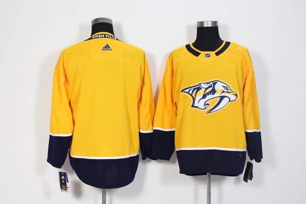 Nashiville Predators Yellow Stitched Adidas Jersey