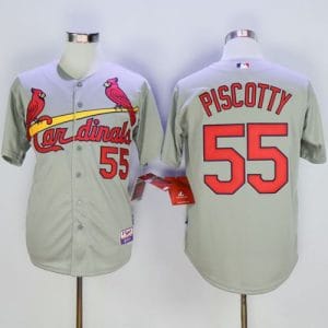 Cardinals #55 Stephen Piscotty Grey Cool Base Stitched Jersey