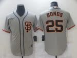 San Francisco Giants #25 Barry Bonds Gray Cool Base Stitched Jersey