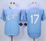 Royals #17 Wade Davis Light Blue Alternate 1 New Cool Base Stitched Jersey