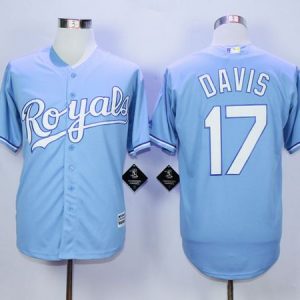Royals #17 Wade Davis Light Blue Alternate 1 New Cool Base Stitched Jersey