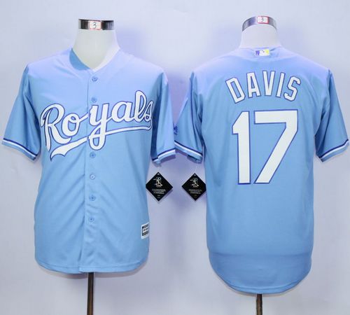 Royals #17 Wade Davis Light Blue Alternate 1 New Cool Base Stitched Jersey