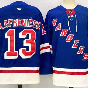 New York Rangers #13 Alexis Lafreniere Royal 2024-25 Home Stitched Jersey