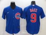 Chicago Cubs #9 Javier Baez Blue Cool Base Stitched Jersey
