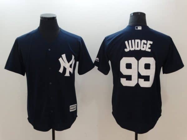 New York Yankees #99 Aaron Judge Majestic Navy Fashion Official Cool Base Stitched Jersey