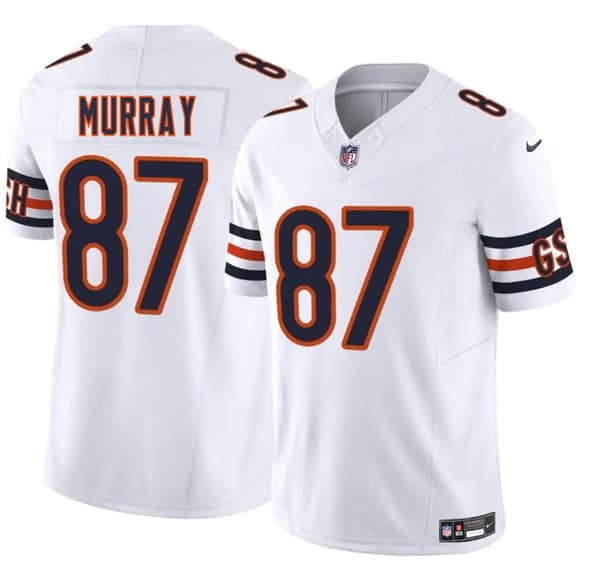 Chicago Bears #87 Jordan Murray White 2025 F.U.S.E. Vapor Stitched Jersey