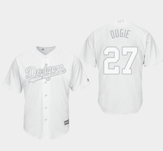 Los Angeles Dodgers #27 Alex Verdugo Majestic White 2019 Players' Weekend Stitched Jersey