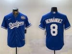 Los Angeles Dodgers #8 Enrique Hernandez Royal 2024 World Series Cool Base Stitched Jersey