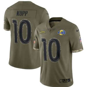 Los Angeles Rams #10 Cooper Kupp 2022 Olive Salute To Service Limited Stitched Jersey