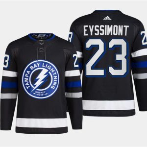 Tampa Bay Lightning #23 Michael Eyssimont Black Alternate Premier Breakaway Stitched Jersey