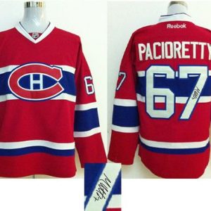 Canadiens #67 Max Pacioretty Red Autographed Stitched Jersey