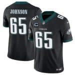 Philadelphia Eagles #65 Lane Johnson Black 2025 F.U.S.E. With 4-Star C Patch Vapor Untouchable Limited Throwback Stitched Jersey