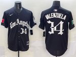 Los Angeles Dodgers #34 Fernando Valenzuela Black Mexico 2025 LA Gothic Style With Fernando Patch Vapor Premier Limited Stitched Jersey