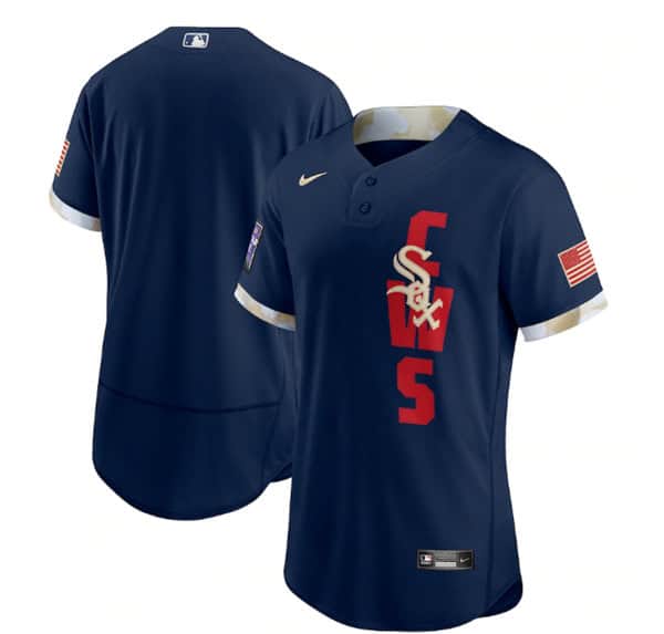 Chicago White Sox Blank 2021 Navy All-Star Flex Base Stitched Jersey