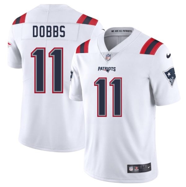 New England Patriots #11 Joshua Dobbs White 2025 Vapor Limited Stitched Jersey