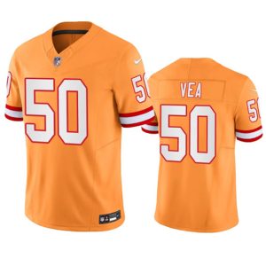 Tampa Bay Buccaneers #50 Vita Vea Orange 2023 F.U.S.E. Throwback Limited Stitched Jersey