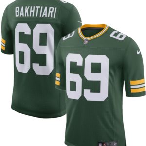 Green Bay Packers #69 David Bakhtiari Green 2025 Vapor Untouchable Limited Stitched Jersey